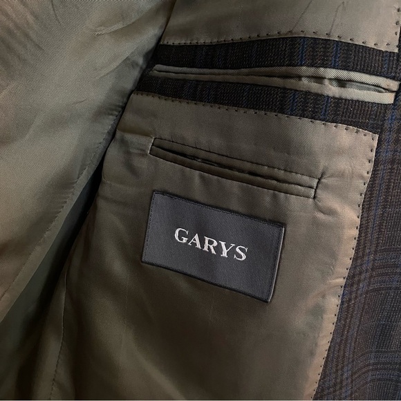 Ermenegildo‎ Zegna Men's Wool Jacket Blazer Grey Plaid Italy 2 Button 52R Flaws - Picture 16 of 16